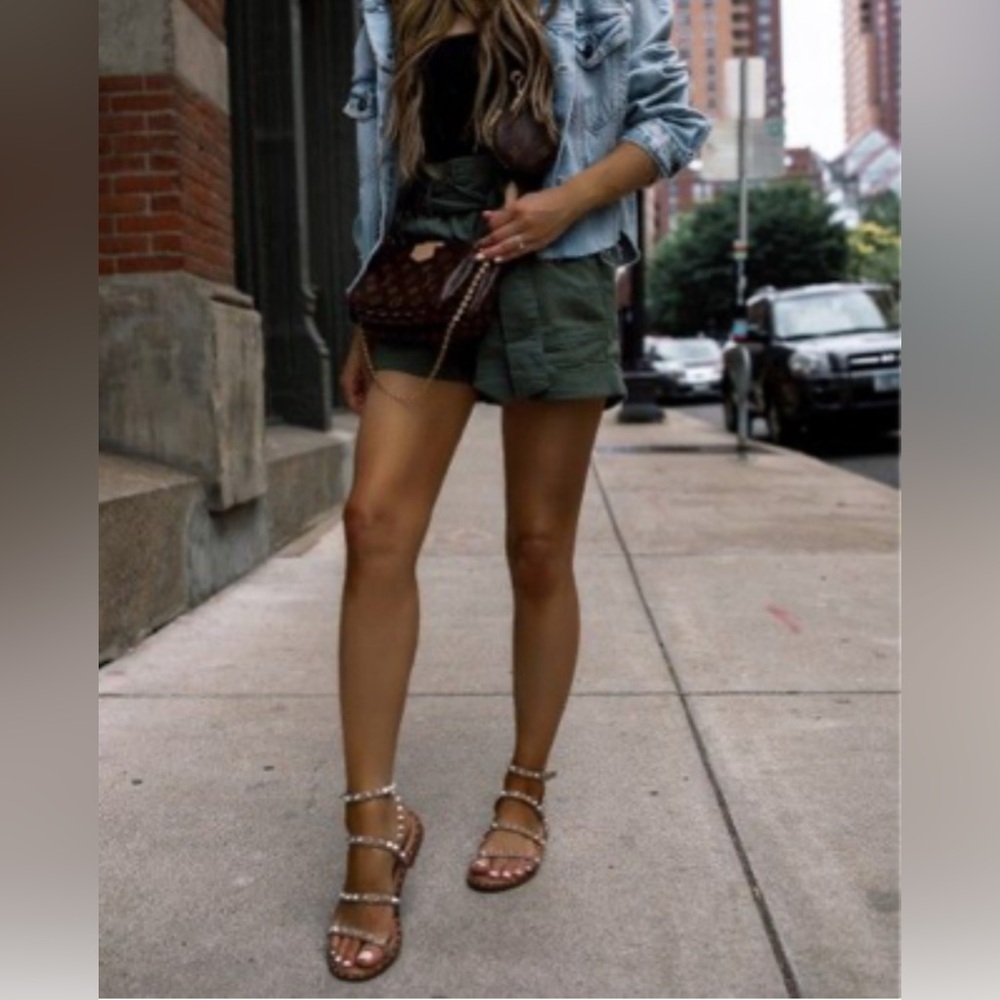 Steve Madden Brown Studded Sandals